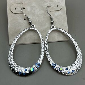 Elegant Silver and Blue Dangle Earrings